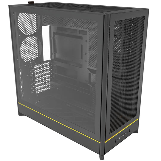 Montech HS01 Reversible Layout Midi-Tower ATX ARGB Case - Black