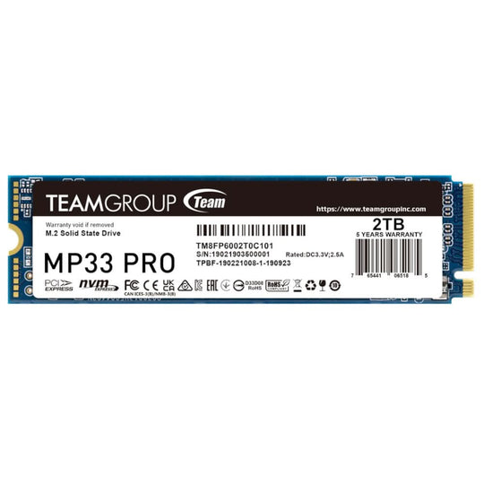 Team Group MP33 PRO 2TB SSD M.2 2280 NVME PCI-E Gen3 Solid State Drive
