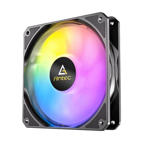 Antec P12R PWM ARGB Case Fan - 120mm Reverse-Flow - Hydraulic Bearing - Black