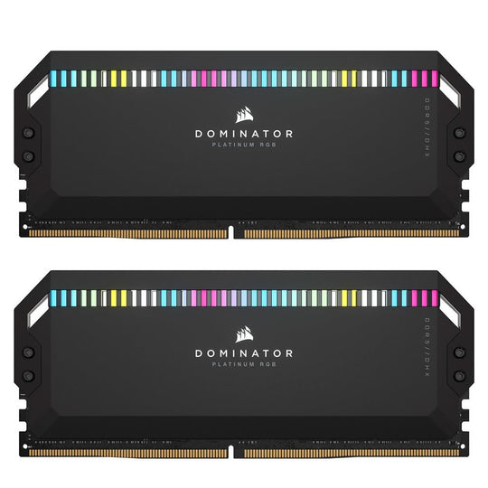 Corsair Dominator Platinum RGB 32GB (2X16GB) DDR5 PC5-52000C32 6600MHz Dual Channel Kit - Black (CMT32GX5M2X6600C32)