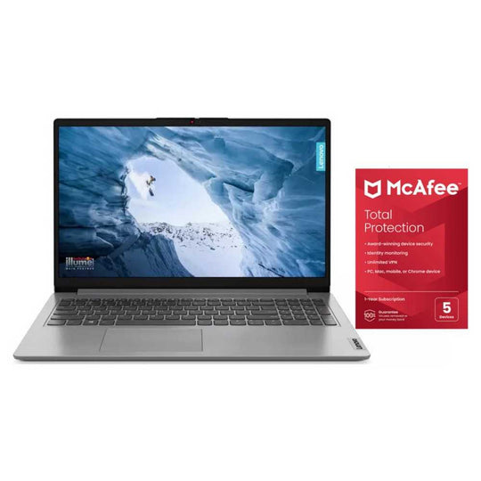 Lenovo - IdeaPad 1 + 82QD00H8UK + Laptop - Intel Core i3-1215U - Intel UHD Graphics - 8GB RAM - 128GB SSD - 15.6-inch FHD - Windows 11