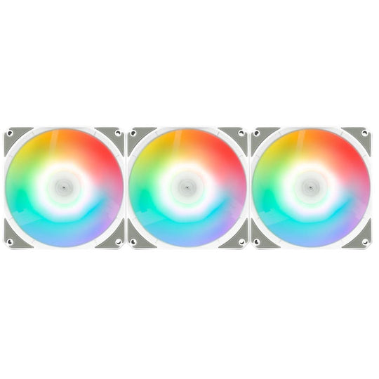 Aerocool Link 3-Pack Easy Connect ARGB Fan - 120mm PWM - White