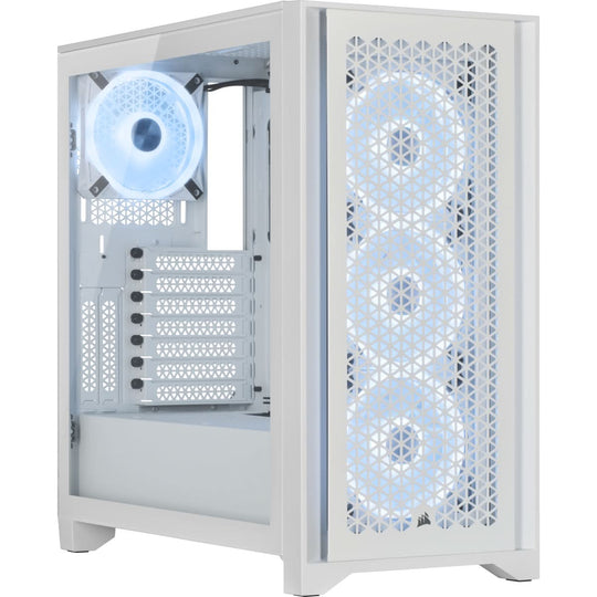 Corsair iCUE 4000D RGB Mid Tower ATX Case Tempered Glass - White