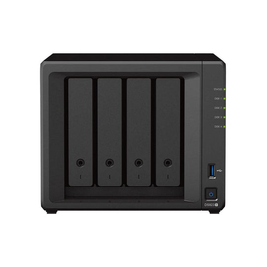 Synology DiskStation DS923+ NAS Mini Tower Ryzen Embedded R1600 4 GB DDR4 32 TB HDD DiskStation Manager Black