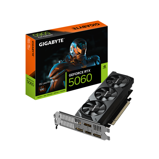 Gigabyte GeForce RTX 5060 OC Low Profile 8GB GDDR7 2512 MHz Graphics Card