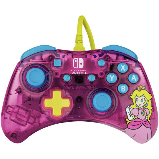 PDP Rock Candy Switch Wired Controller - Princess Peach