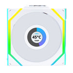 Lian Li UNI SL WIRELESS LCD RGB Reverse Flow 120mm Fan - White