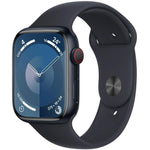 Apple Watch, Series 8 (GPS & Cellular), Refurbished, 45mm, Black, Midnight Aluminum Case, Sport Band