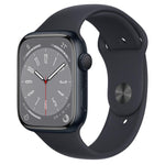 Apple Watch, Series 8 (GPS Only), Refurbished, 45mm, Black, Midnight Aluminum Case, Sport Band