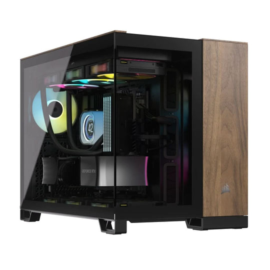 Corsair 2500X Micro-ATX Midi Tower Case Dual Chamber Walnut/Black
