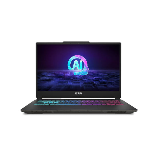لابتوب MSI سايبورغ 15 AI A1VEK-002UK مع معالج إنتل كور ألترا 7 155H، شاشة 15.6 بوصة Full HD، ذاكرة 16 جيجابايت DDR5، سعة 512 جيجابايت SSD، بطاقة رسومات نفيديا جيفورس RTX 4050، واي فاي 6E، ويندوز 11 هوم، أسود