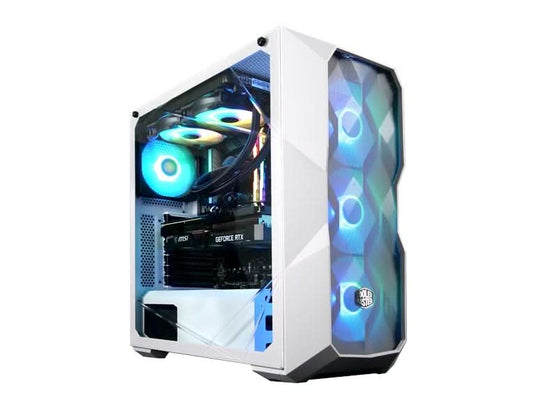 GIGATE, Gaming Desktop White Edition, AMD Ryzen 7 7700X, AMD Radeon RX 6600 8GB OC, 32GB, 1TB SSD, OS