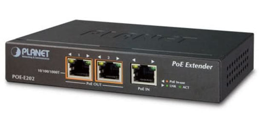 PLANET POE-E202 Gigabit PoE+ Extender - 200m Range