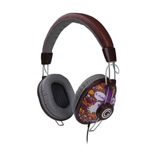 G-Cube City - Wired Over-Ear Headset with In-Line Mic - Brown