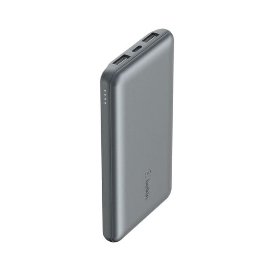Power Bank 10000mAh 15W 3-Device USB Type-C &amp; Type-A Charging Grey