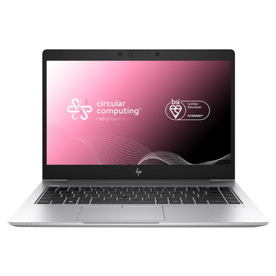 Circular Computing BSI certified HP EliteBook 840 G6 Refurbished Laptop, Intel Core i7 8th Gen , 16GB, 256GB SSD, 14” Full HD, Windows 11 Pro. The highest quality refurbished laptops in the world.