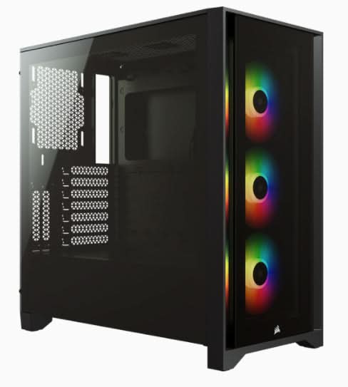 Corsair iCUE 4000X RGB Midi Tower ATX Case Tempered Glass RGB - Black