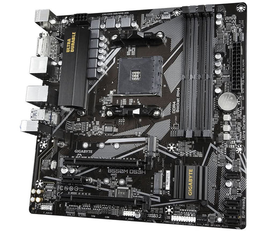 Gigabyte B550M DS3H Motherboard, AMD, DDR4, B550, AM4, micro ATX