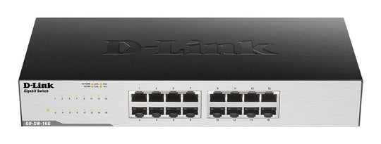 D-Link GO-SW-16G Unmanaged L2 Gigabit Ethernet (10/100/1000) 1U Black