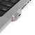 Compulocks Ledge Lock Adapter for MacBook Pro 14" M1, M2 & M3 with Keyed Cable Lock Silver