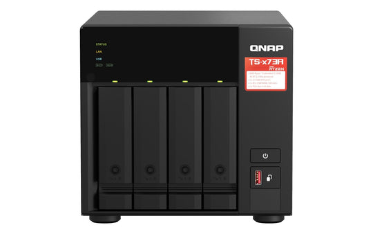 QNAP TS-473A Tower Ryzen Embedded V1500B 8 GB DDR4 8 TB HDD QNAP Turbo System Black