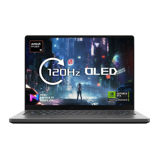 ASUS - ROG Zephyrus + G14 + Gaming Laptop - AMD Ryzen 9 - RTX 5060 - 16GB RAM - 1TB SSD - 14-inch 3K - Windows 11 - Dutch Grey
