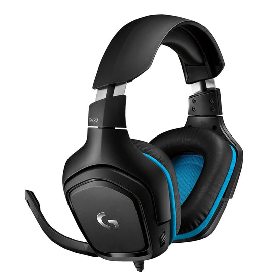 Logitech G G432 - Head-Band Wired Gaming Headset with Mic & 7.1 Surround - Black/Blue