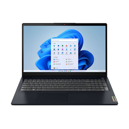 لاب توب لينوفو آيديا باد 3، معالج إنتل® كور™ i7-1255U، شاشة 15.6 بوصة Full HD، ذاكرة 16 جيجابايت DDR4، تخزين 512 جيجابايت SSD، واي فاي 6 (802.11ax)، ويندوز 11 هوم، باللون الأزرق