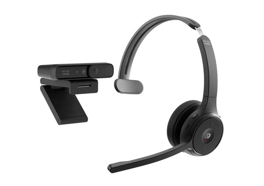 Cisco Professional Bundle - Headset 722 + Desk Camera 1080p (Carbon Black)