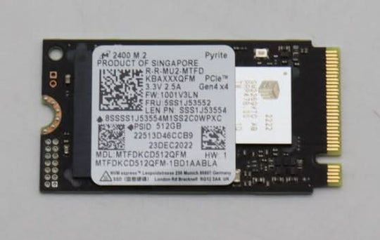 Lenovo 5SS1J53552 internal solid state drive 512 GB M.2 PCI Express 4.0