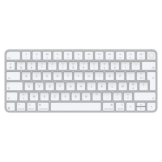 Apple Magic Keyboard with Touch ID - USB + Bluetooth Wireless Keyboard - AZERTY French - Silver/White