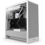 NZXT H5 Flow Midi Tower PC Case with Tempered Glass - White