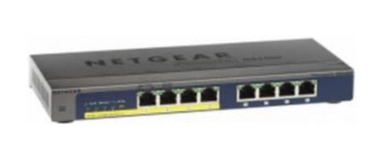 NETGEAR GS108PP Unmanaged Gigabit Ethernet (10/100/1000) Power over Ethernet (PoE) Black GS108PP-100EUS