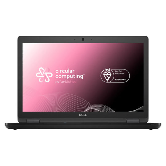 Circular Computing BSI certified Dell Latitude 5590 Refurbished Laptop, intel core i7 8th Gen, 16GB, 256GB SSD, 15.6" Full HD, Windows 11 Pro. The highest quality refurbished laptops in the world.