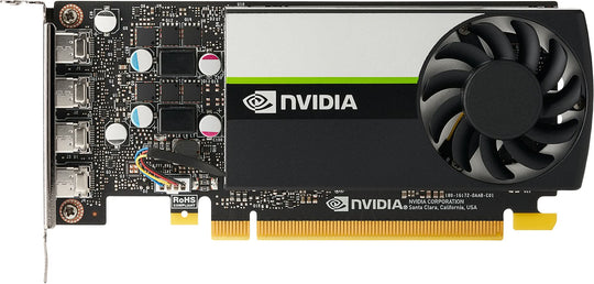 إتش بي NVIDIA T1000، 4 جيجابايت، GDDR6، 128-بت، 896 نواة CUDA، PCI Express 3.0 x 16، 4xMini DisplayPort، 50 واط