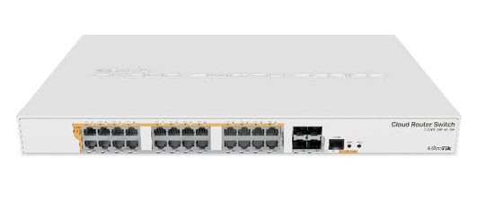 MikroTik CRS328-24P-4S+RM Managed L2/L3 PoE+ Switch - 24x Gigabit + 4x SFP+ - 1U White