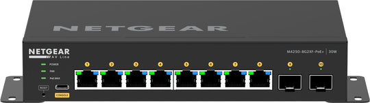 NETGEAR 8x1G PoE+ 220W and 2xSFP+ Managed Switch GSM4210PX-100EUS