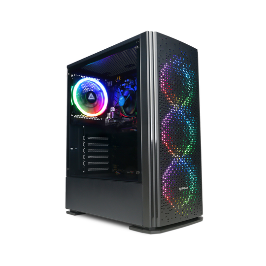 CyberPowerPC - Blaze + LD22253 + Gaming Bundle - Ryzen 5 5500 - RTX 5050 8G - 16GB DDR4 - 1TB SSD + 23.8" FHD Monitor