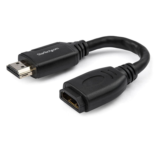 كابل ستارتيك 6 بوصات (15 سم) لحفظ منفذ HDMI - كابل تمديد HDMI عالي السرعة 4K 60Hz مع إيثرنت - كابل تمديد HDMI قصير