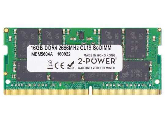 2-Power 2P-KVR26S19S8/16 memory module 16 GB 1 x 16 GB DDR4 2666 MHz
