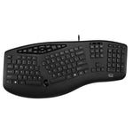 Adesso AKB-160UB-UK - USB Wired Ergonomic Keyboard - Black