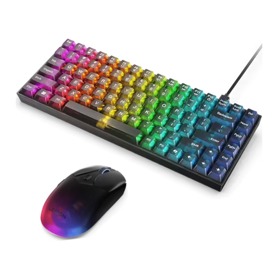 مجموعة لوحة مفاتيح وماوس الألعاب لينوفو ليجون K510 ميني برو وM410 RGB