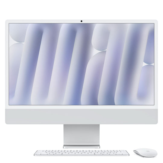 Apple - iMac 24-inch + M4 + All-in-One PC - Apple M4 (10-core) - Apple 10-core GPU - 16GB Unified - 512GB SSD - 24-inch 4.5K Retina - macOS - Silver