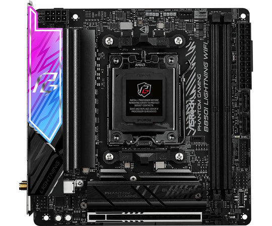 ASRock Phantom Gaming B850I Lightning WiFi Socket AM5 mini ITX Black Motherboard