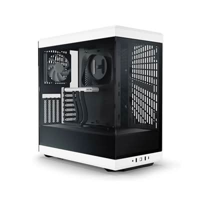 HYTE Y40 Midi Tower ATX Case Panoramic Glass Dual Radiator Support - Black/White