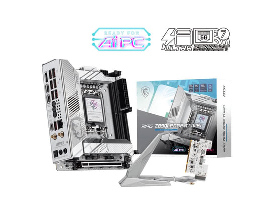 لوحة أم MSI MPG Z890I EDGE TI WIFI مع معالج إنتل Z890 مقبس LGA 1851 (النوع V1) بحجم ميني ITX