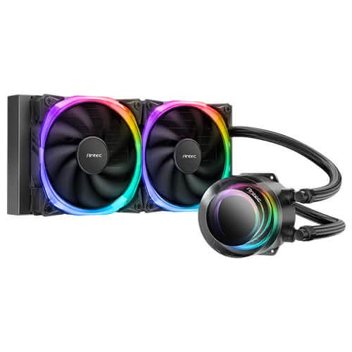 Antec Vortex 240 ARGB All-in-One Liquid CPU Cooler - 240mm Radiator - Black