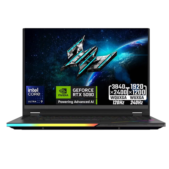 Acer - Predator Helios 18 AI + Gaming Laptop - Intel Core Ultra 9 - RTX 5090 - 192GB RAM - 5TB SSD - 18-inch UHD - Windows 11