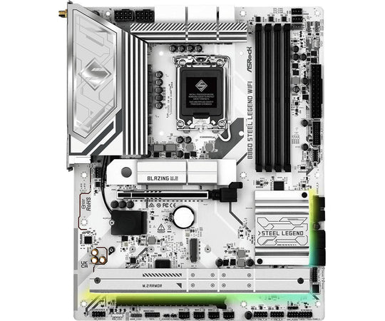Asrock B860 Steel Legend WiFi Intel B860 LGA 1851 (Socket V1) ATX White Motherboard