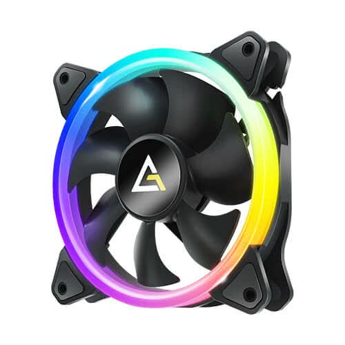 Antec Neon 120 ARGB 3-Pack Case Fans - 120mm PWM - Hydraulic Bearing - Black